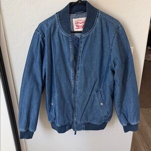 Levi's Blue Denim Bomber Jacket